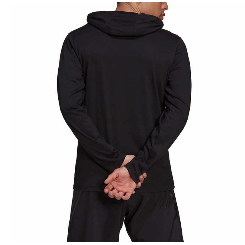 Adidas Men’s Pullover Hoodie, Black (L) - Picture 2 of 6